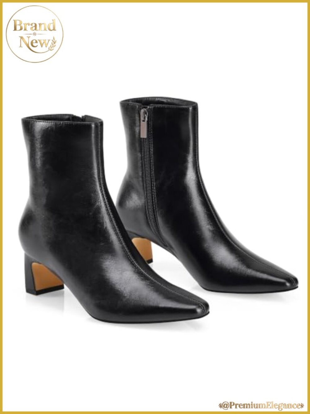 Women's Ankle Boots Faux Leather Suede 2 Inch Chunky Block Low Heel Fall Winter